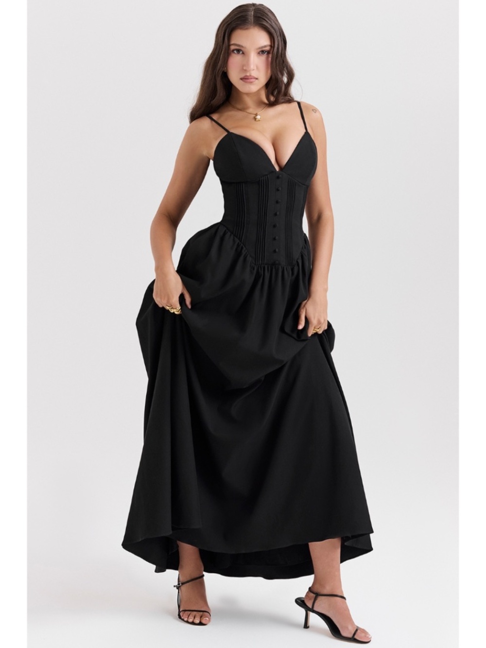 NEW House of CB Lova Dress Black Large - Picture 7 of 15